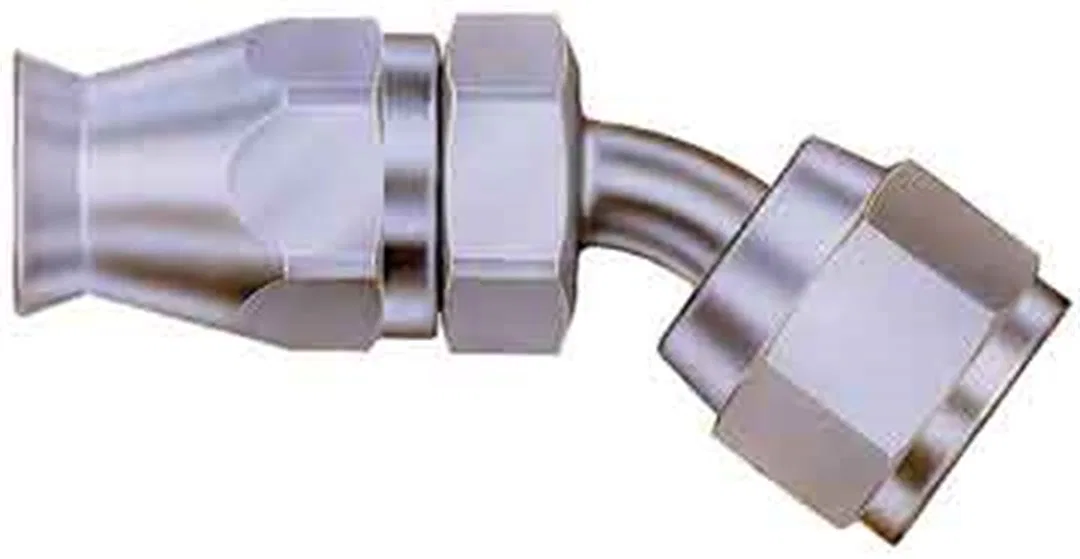 FCM1111 – AEROQUIP Hose End Fitting, -4 AN Hose 45 Degree Elbow Steel Single